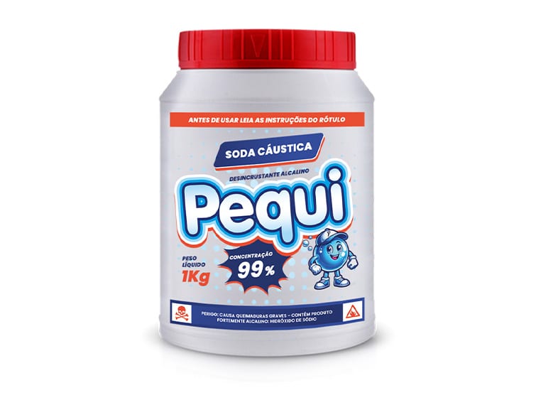 Soda Cáustica 99% - 1 kg Pequi